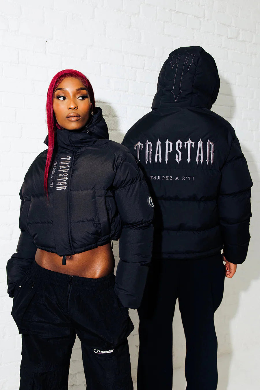 TRAPSTAR WOMEN'S DECODED 2.0 HOODED PUFFER - (BLACK)