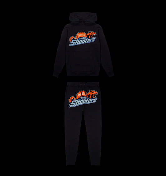 TRAPSTAR LONDON SHOOTERS HOODED TRACKSUIT - (BLACK)