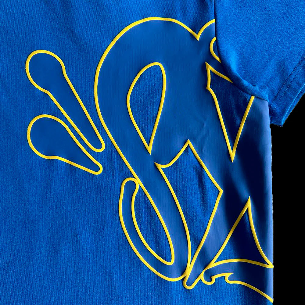 SYNA WORLD T-SHIRT & SHORTS LOGO SET - (BLUE / YELLOW)