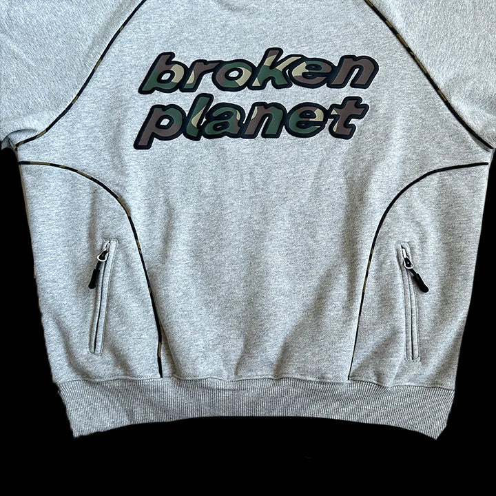 BROKEN PLANET PERFORMANCE HEATHER GREY HOODIE