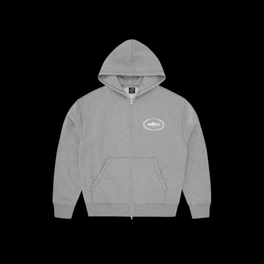 CORTEIZ SUPERIOR ROYALE ZIP HOODIE - (HEATHER GREY)