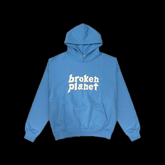 BROKEN PLANET COLLECTORS HOODIE - (UNIVERSITY BLUE)