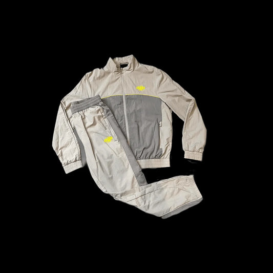 SYNA WORLD SYNA LOGO ‘ SHELL TRACKSUIT - (CREAM/GREY/YELLOW)