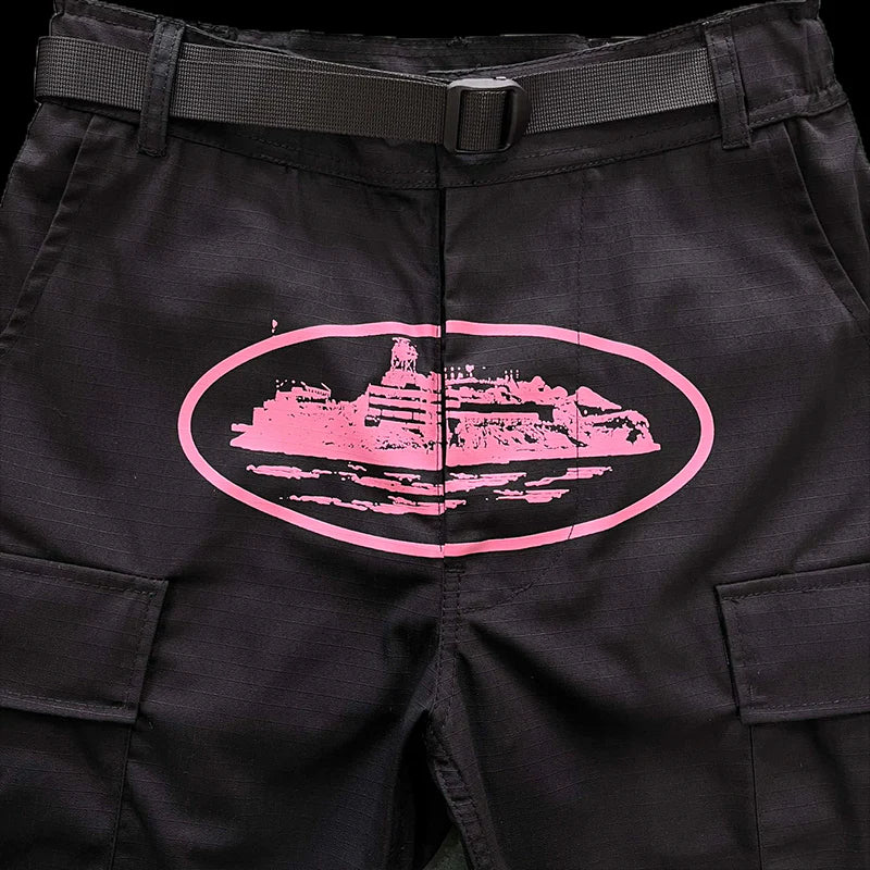 CORTEIZ GUERILLAZ CARGOS-(BLACK/PINK)