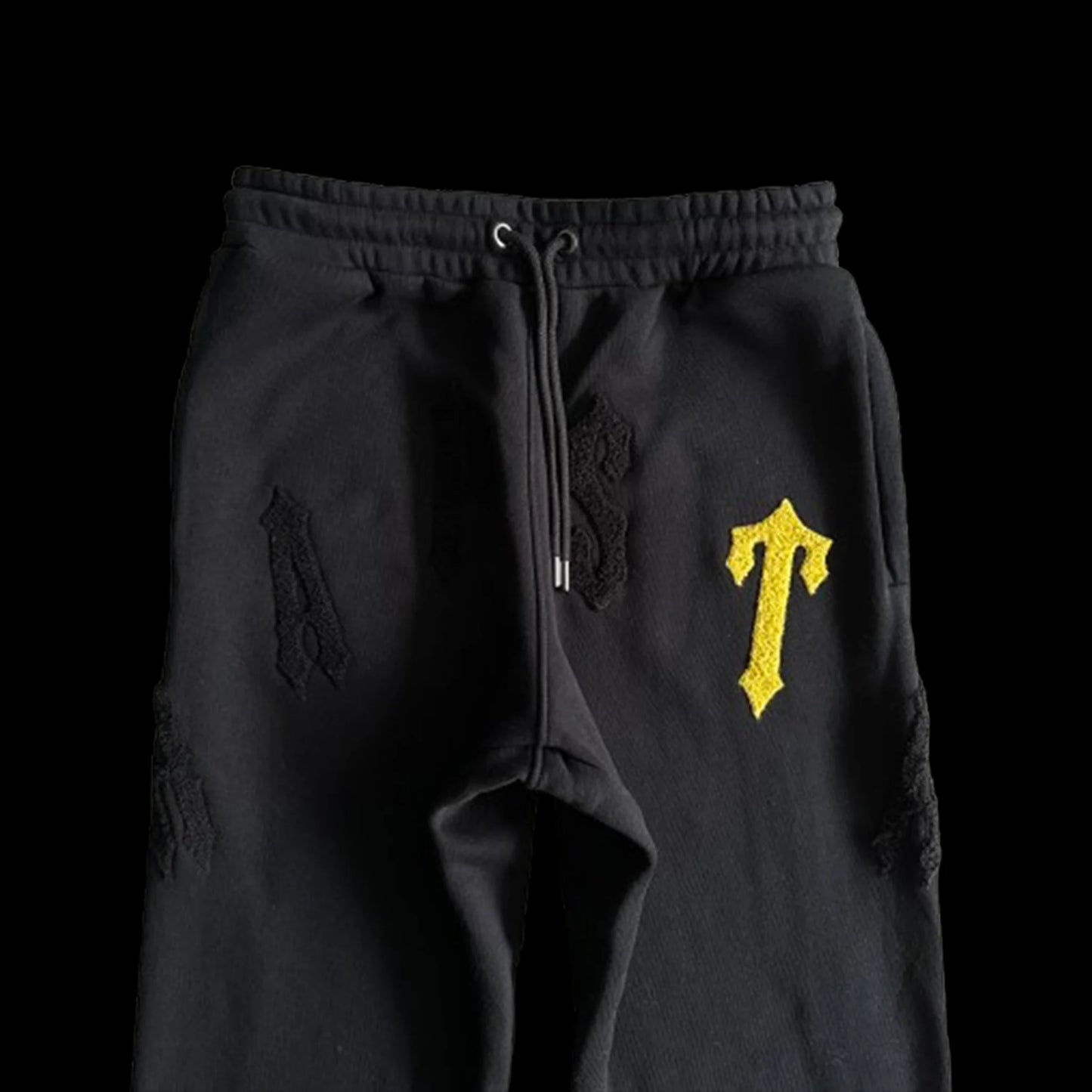 TRAPSTAR IRONGATE ARCH CHENILLE 2.0 TRACKSUIT - (BLACK/YELLOW)