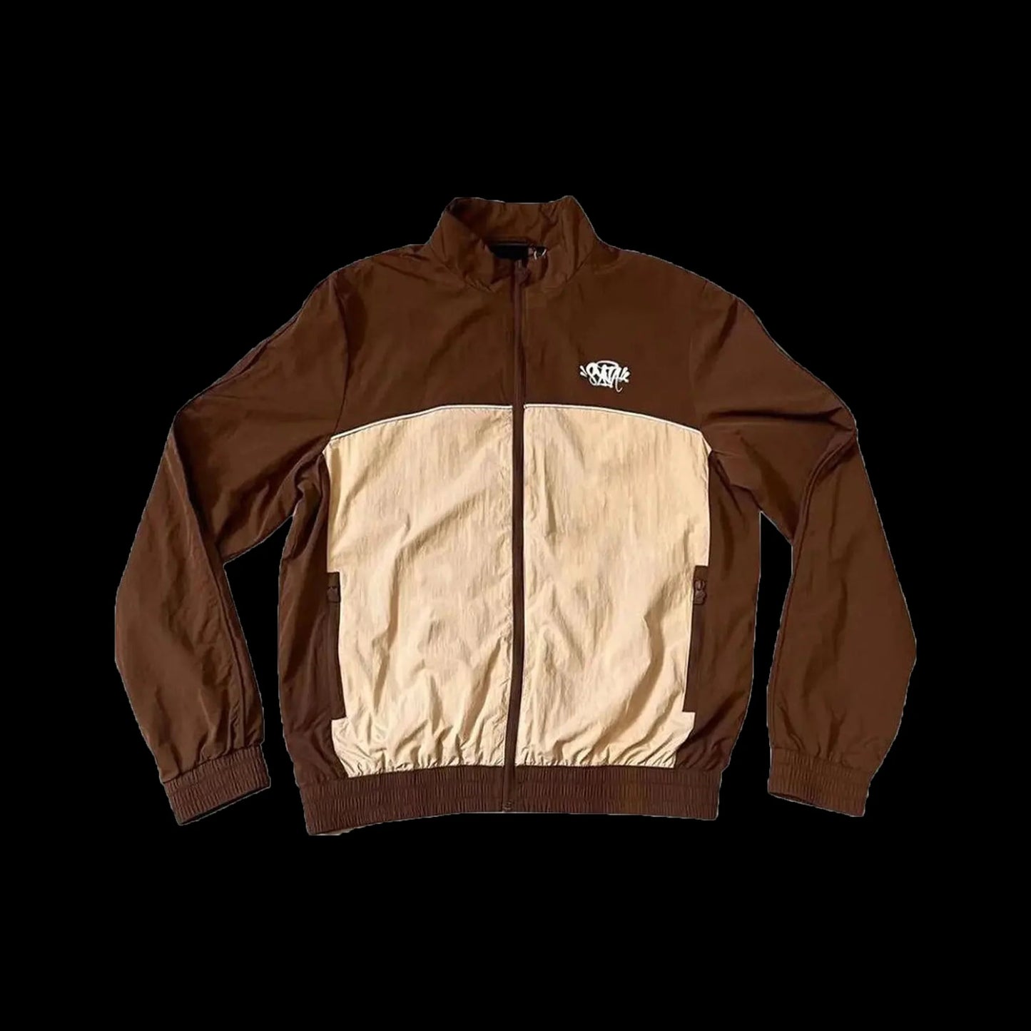 SYNAWORLD ‘SYNA LOGO’ SHELL TRACKSUIT - (BROWN/BEIGE)