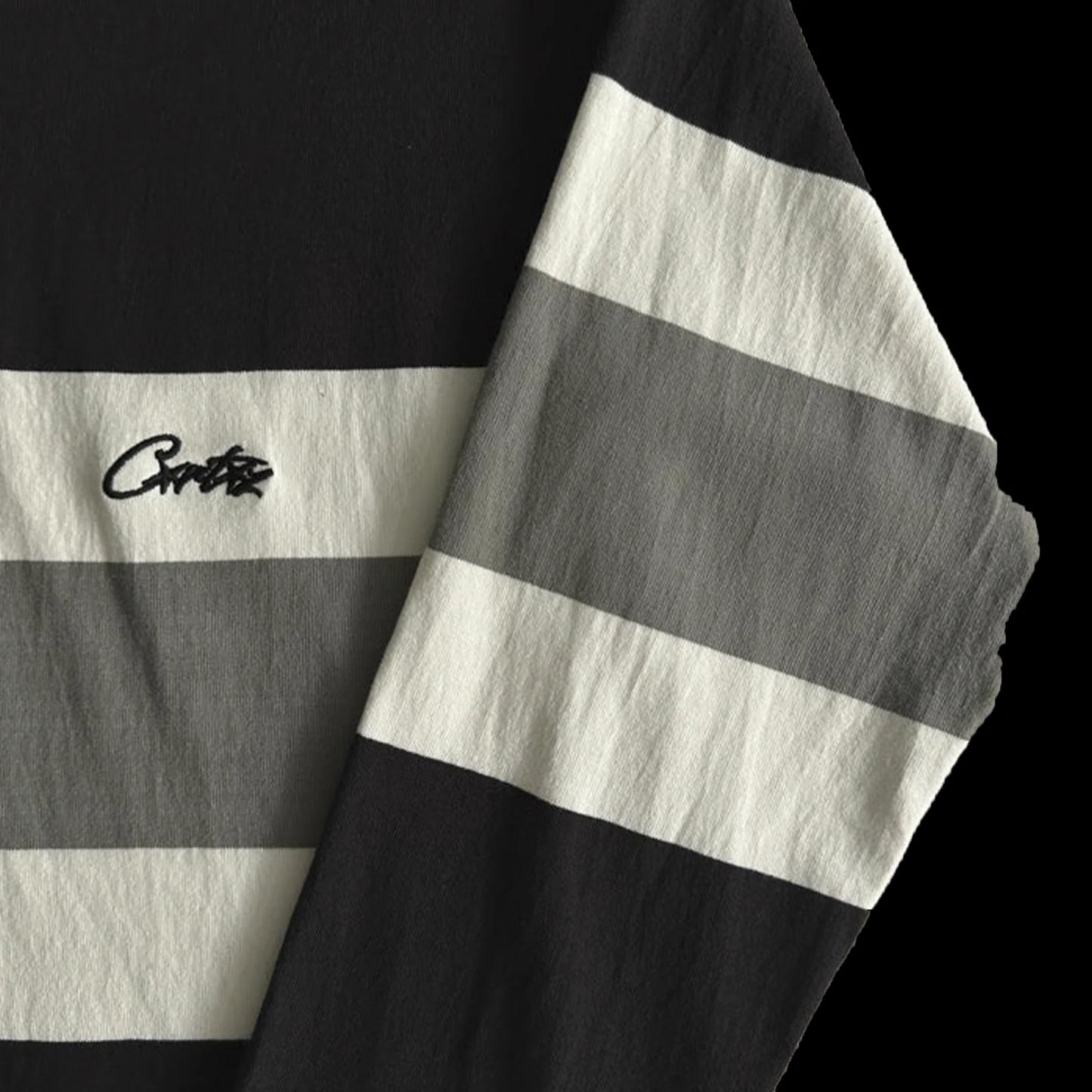 CORTEIZ RUGBY SHIRT - (BLACK)