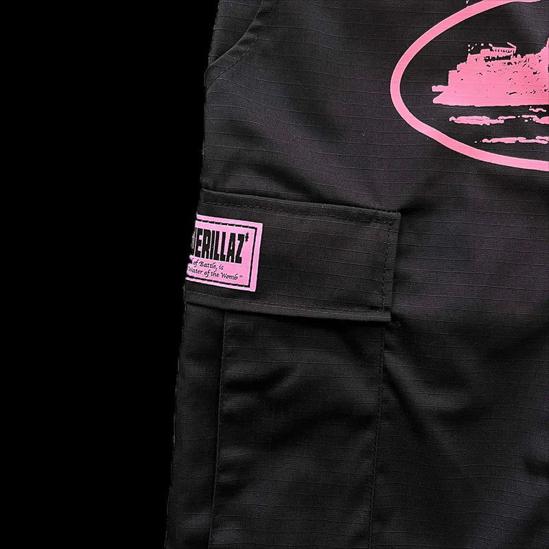 CORTEIZ GUERILLAZ CARGOS-(BLACK/PINK)