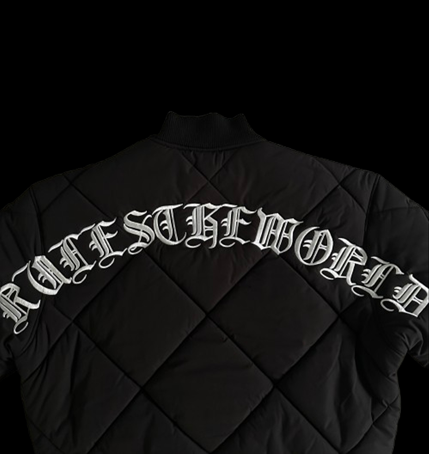 CORTEIZ OLDE ENGLISH QUILTED BOMBER JACKET (BLACK)