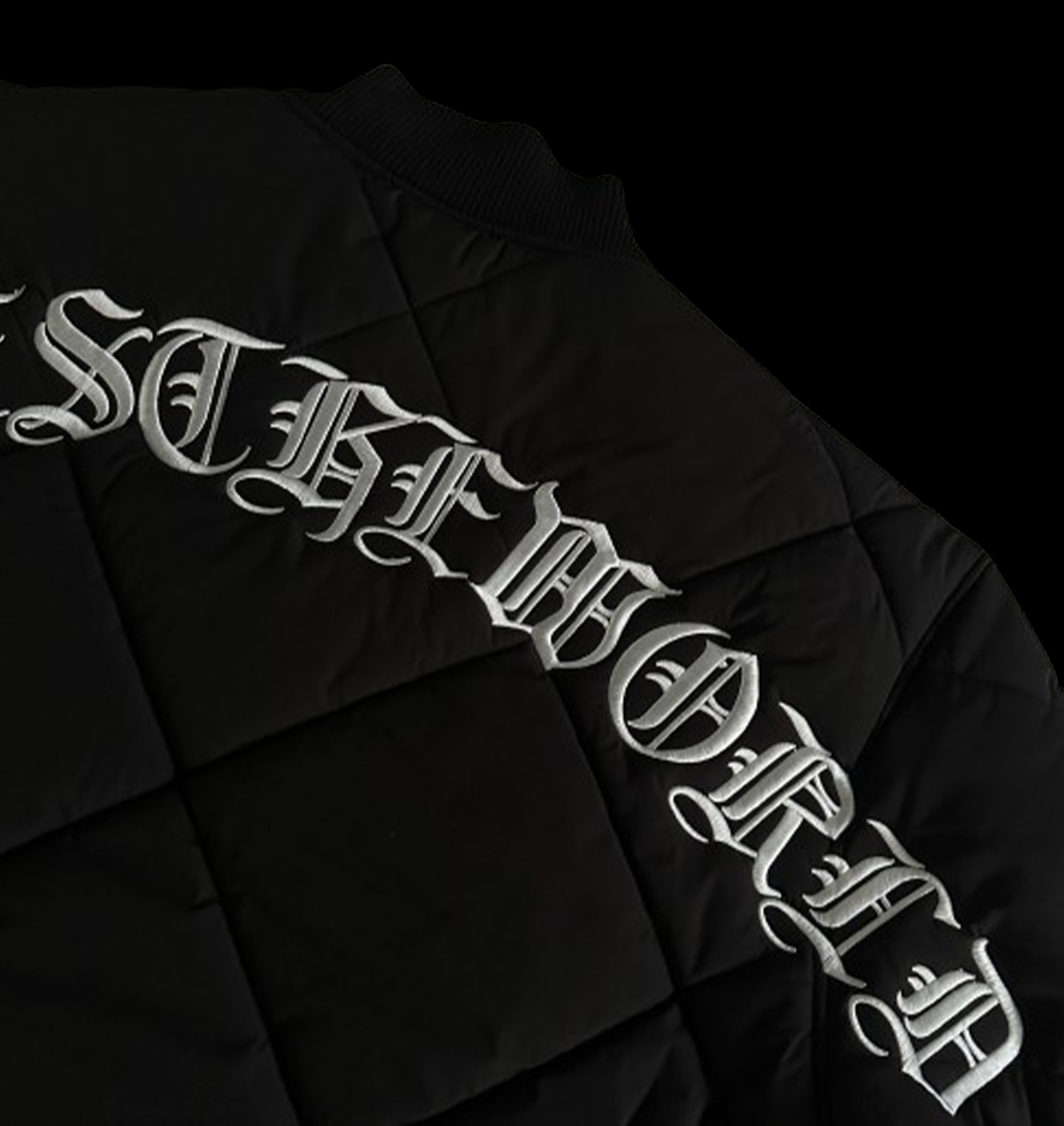 CORTEIZ OLDE ENGLISH QUILTED BOMBER JACKET (BLACK)