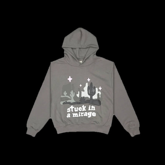 BROKEN PLANET HOODIE - "STUCK IN A MIRAGE" (TAUPE)