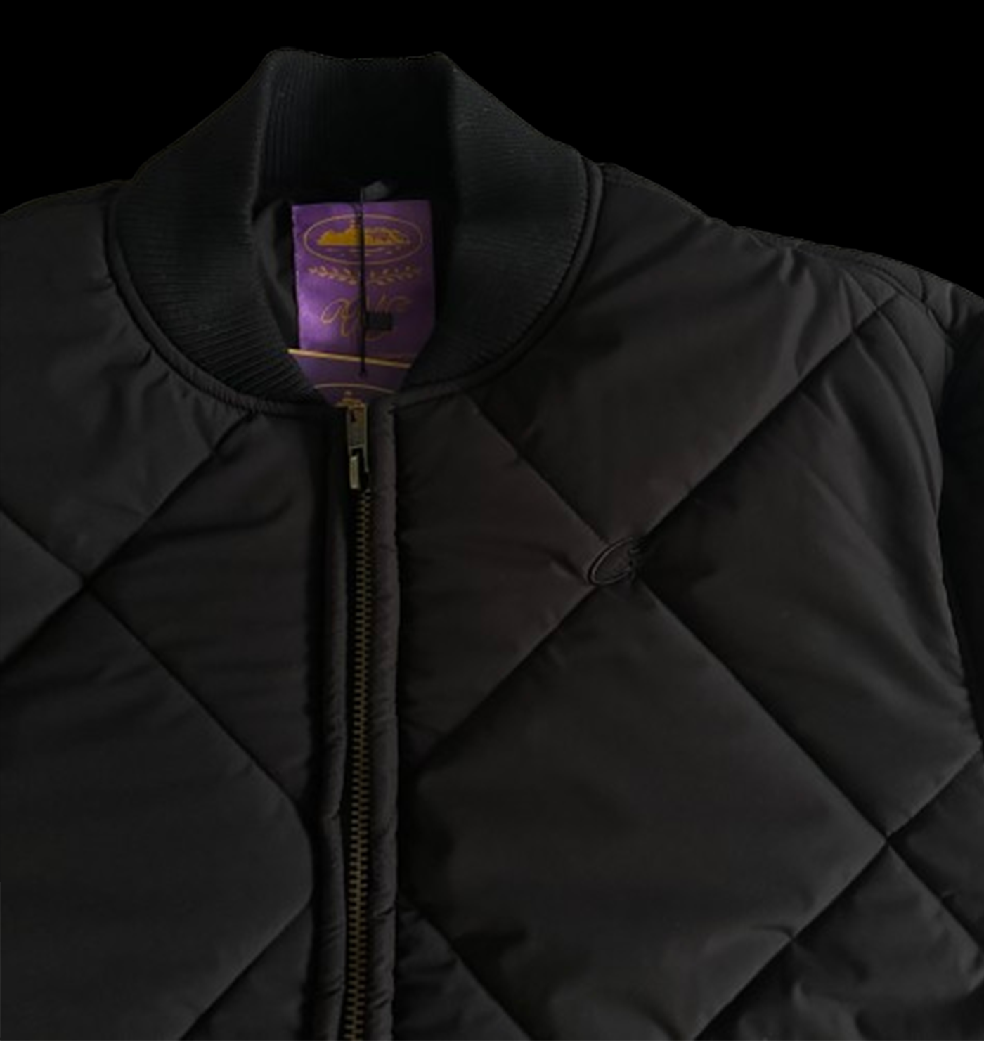 CORTEIZ OLDE ENGLISH QUILTED BOMBER JACKET (BLACK)