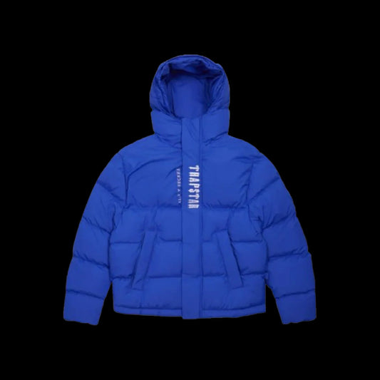 TRAPSTAR DECODED HOODED PUFFER 2.0-(DAZZLING BLUE)