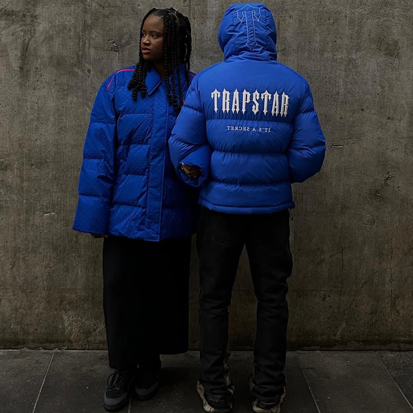 TRAPSTAR DECODED HOODED PUFFER 2.0-(DAZZLING BLUE)