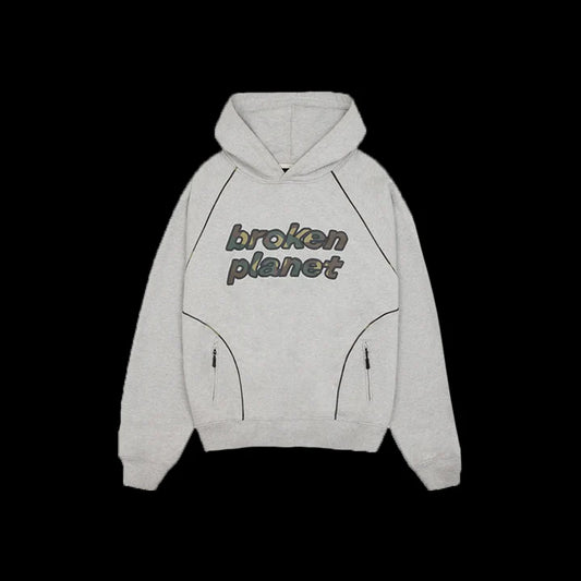 BROKEN PLANET PERFORMANCE HEATHER GREY HOODIE