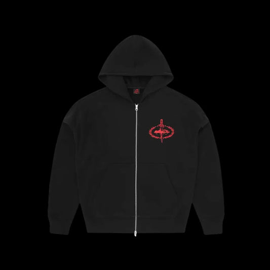 CORTEIZ X SLAUGHTER GANG 21 SAVAGE ZIP UP HOODIE