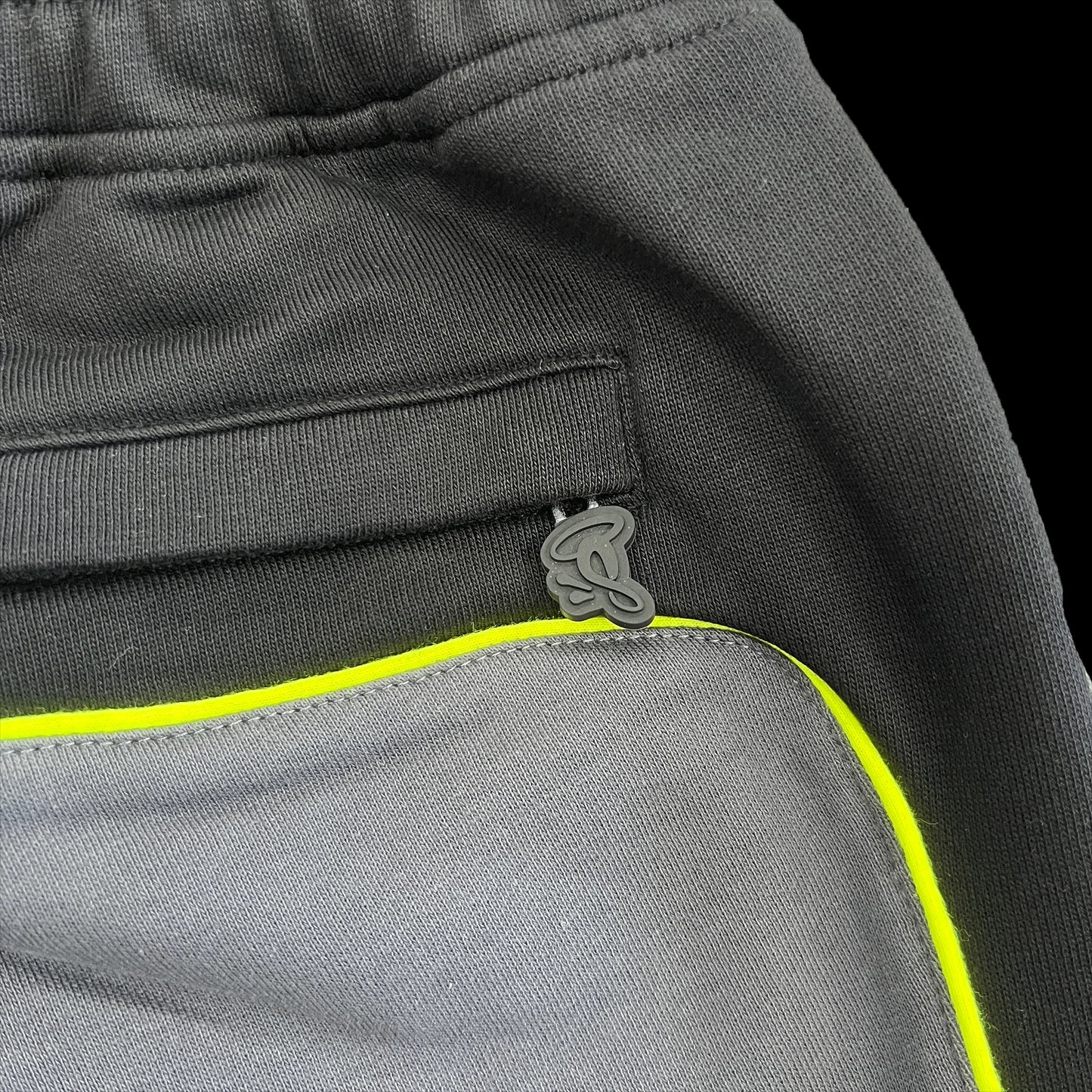 SYNA WORLD PIPE HOODIE & SHORT SET - (GREY/BLACK/YELLOW)