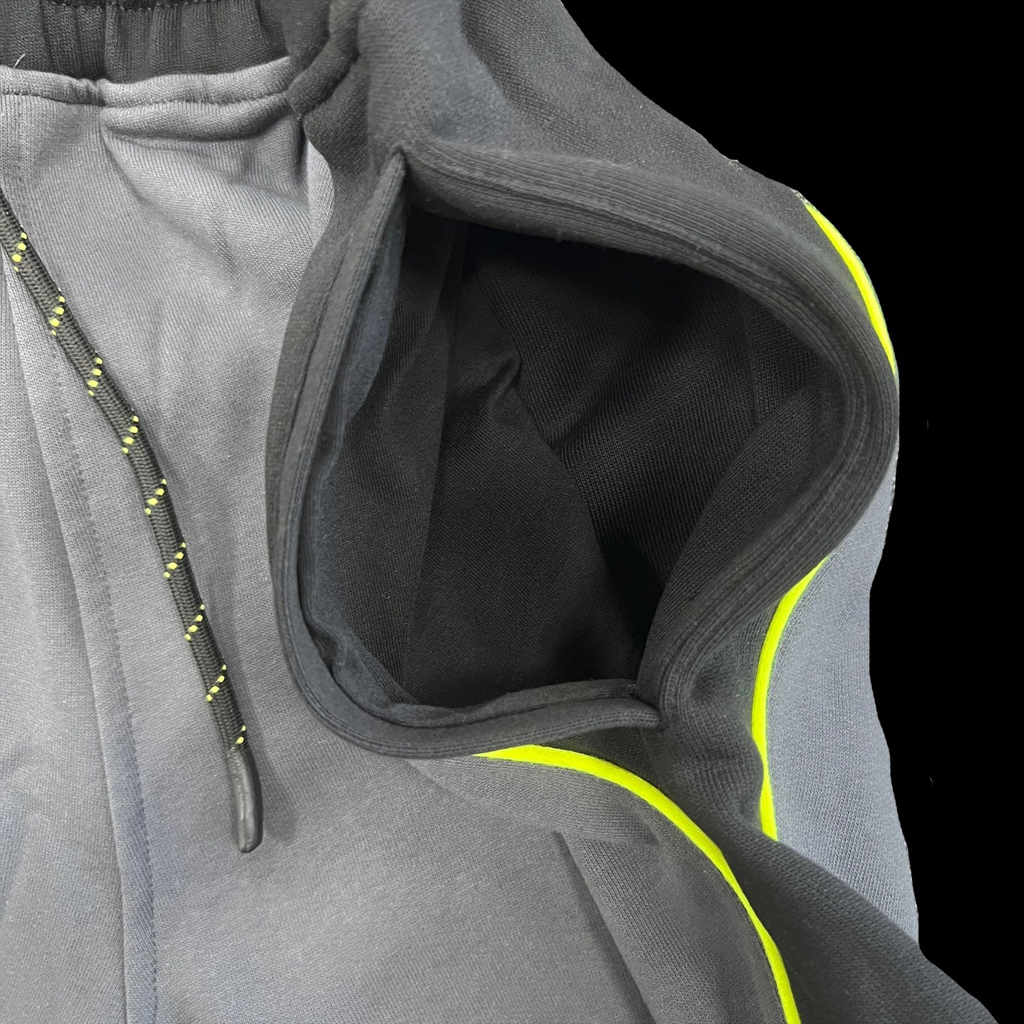 SYNA WORLD PIPE HOODIE & SHORT SET - (GREY/BLACK/YELLOW)