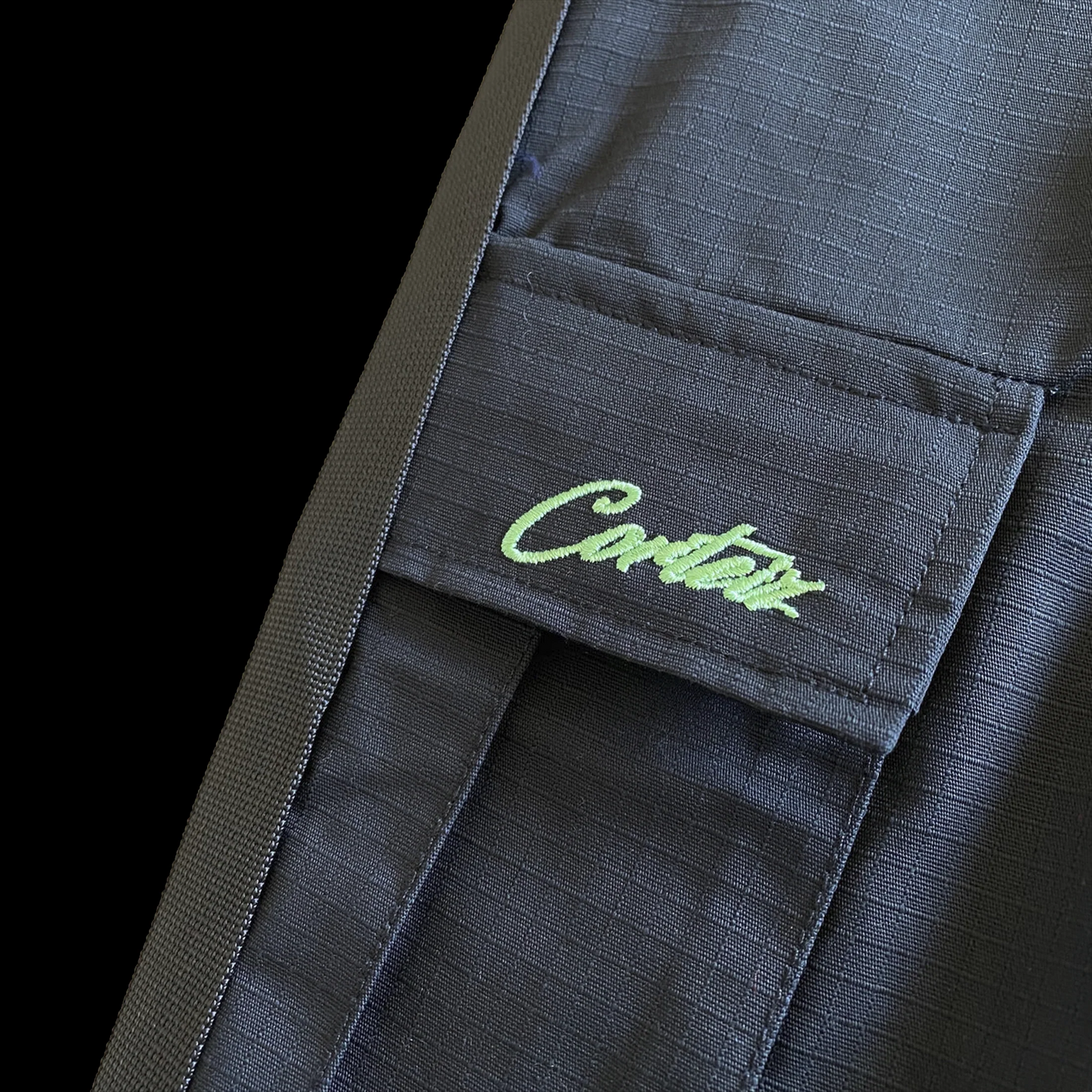 CORTEIZ GUERILLAZ CARGOS-(BLACK/GREEN)