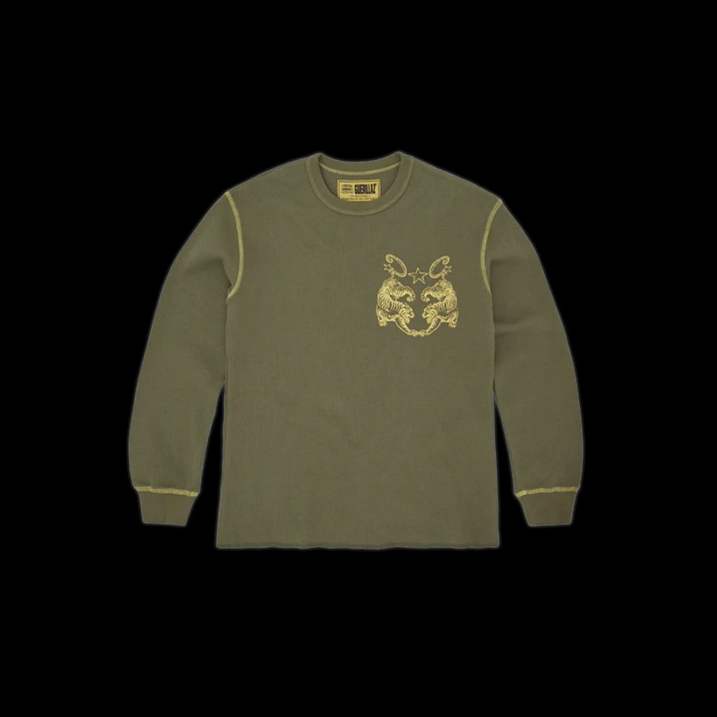 CORTEIZ TIGER CONTRAST WAFFLE LONGSLEEVE - (KHAKI)