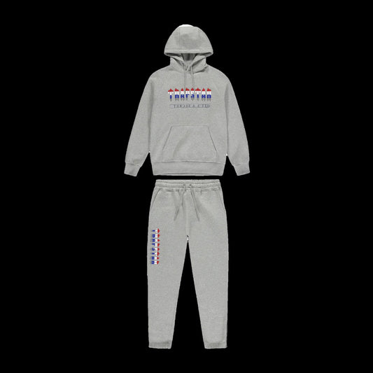 TRAPSTAR CHENILLE DECODED 2.0 HOODED TRACKSUIT - (GREY REVOLUTION EDITION)