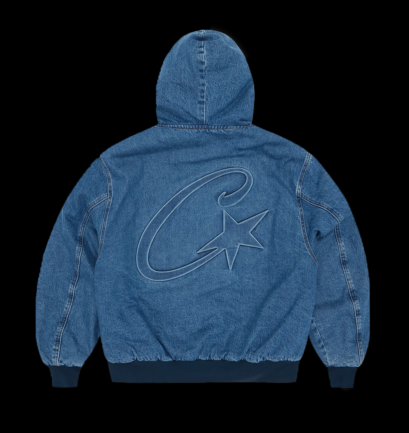 CORTEIZ EMBOSSED C-STAR DENIM JACKET (BLUE)