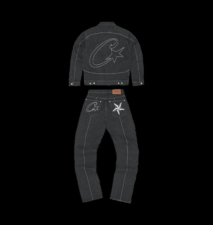 CORTEIZ C-STAR STITCH TRACKSUIT -(BLACK)