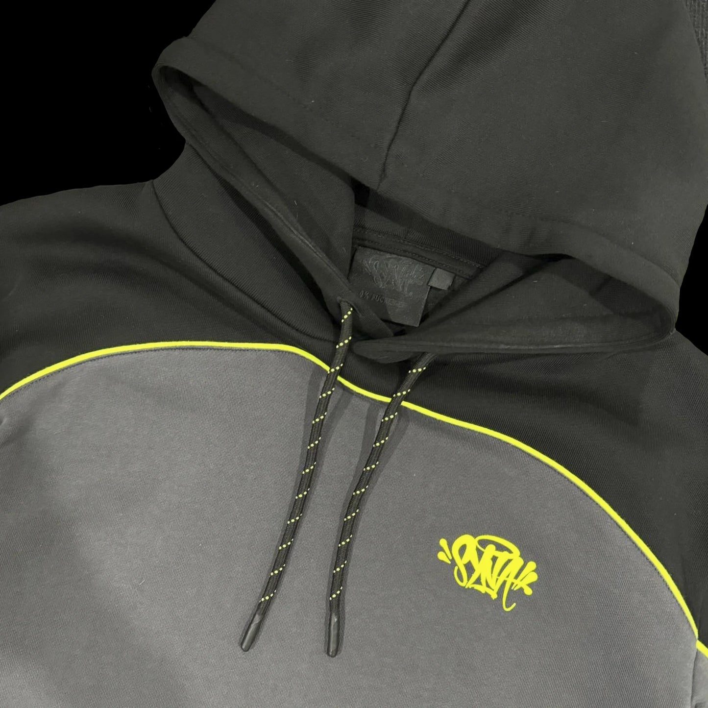 SYNA WORLD PIPE HOODIE & SHORT SET - (GREY/BLACK/YELLOW)