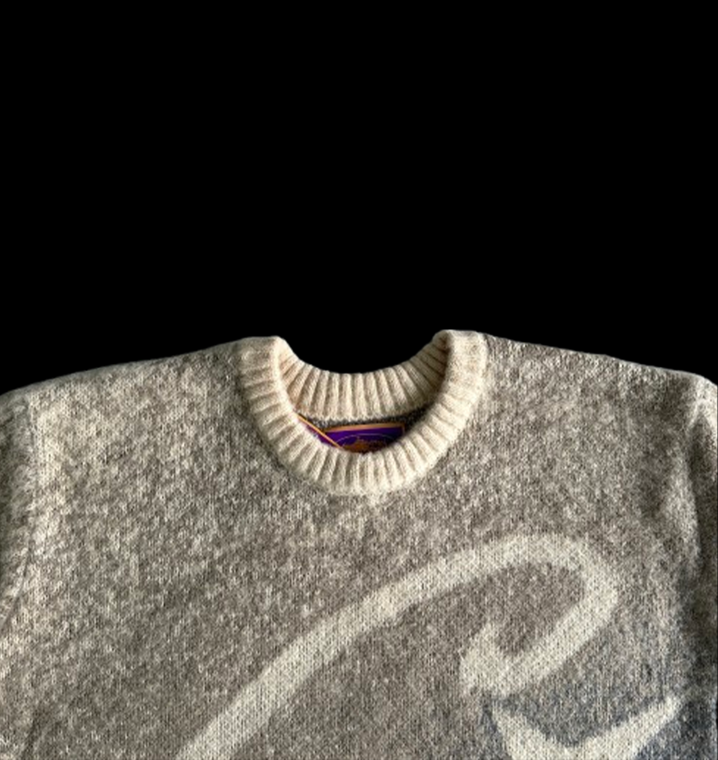 CORTEIZ C STAR GRADIENT MOHAIR KNIT SWEATER-(GREY)