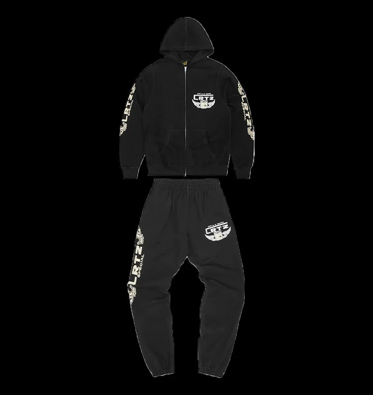 CORTEIZ GASOLINA DOUBLE ZIP TRACKSUIT - (BLACK)