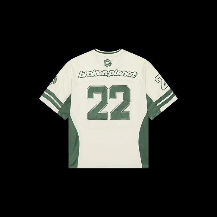 BROKEN PLANET FOOTBALL JERSEY (GREEN CREAM)