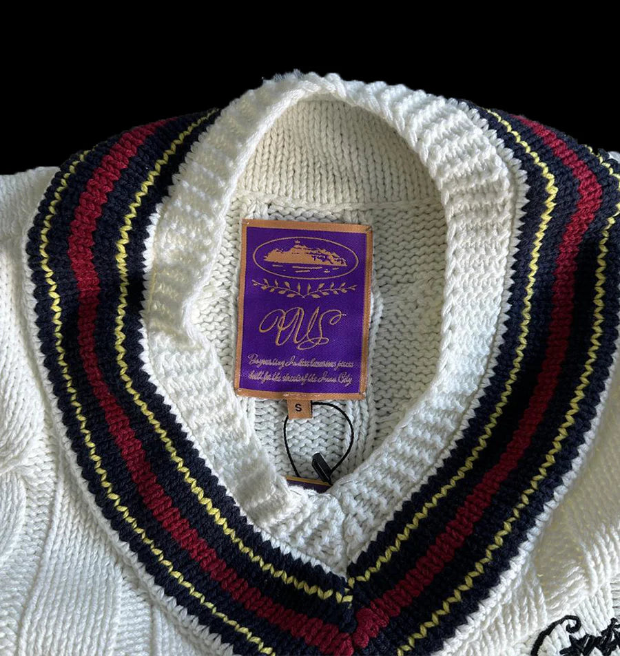 CORTEIZ WIMBELDON KNIT SWEATER (WHITE)