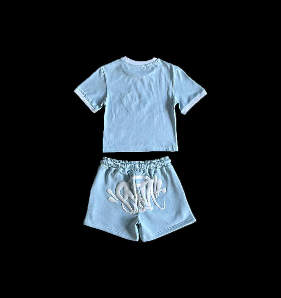 SYNAWORLD SHORT SET WOMEN - (BLUE)