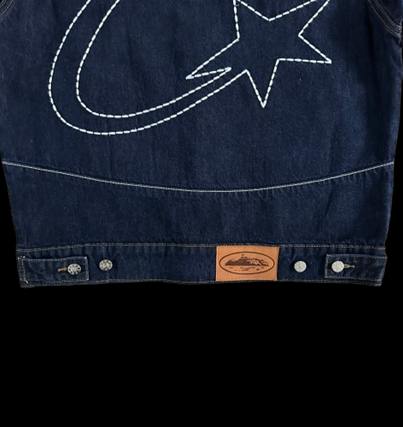 CORTEIZ C-STAR STITCH-DOWN DENIM JACKET (DARK WASH)