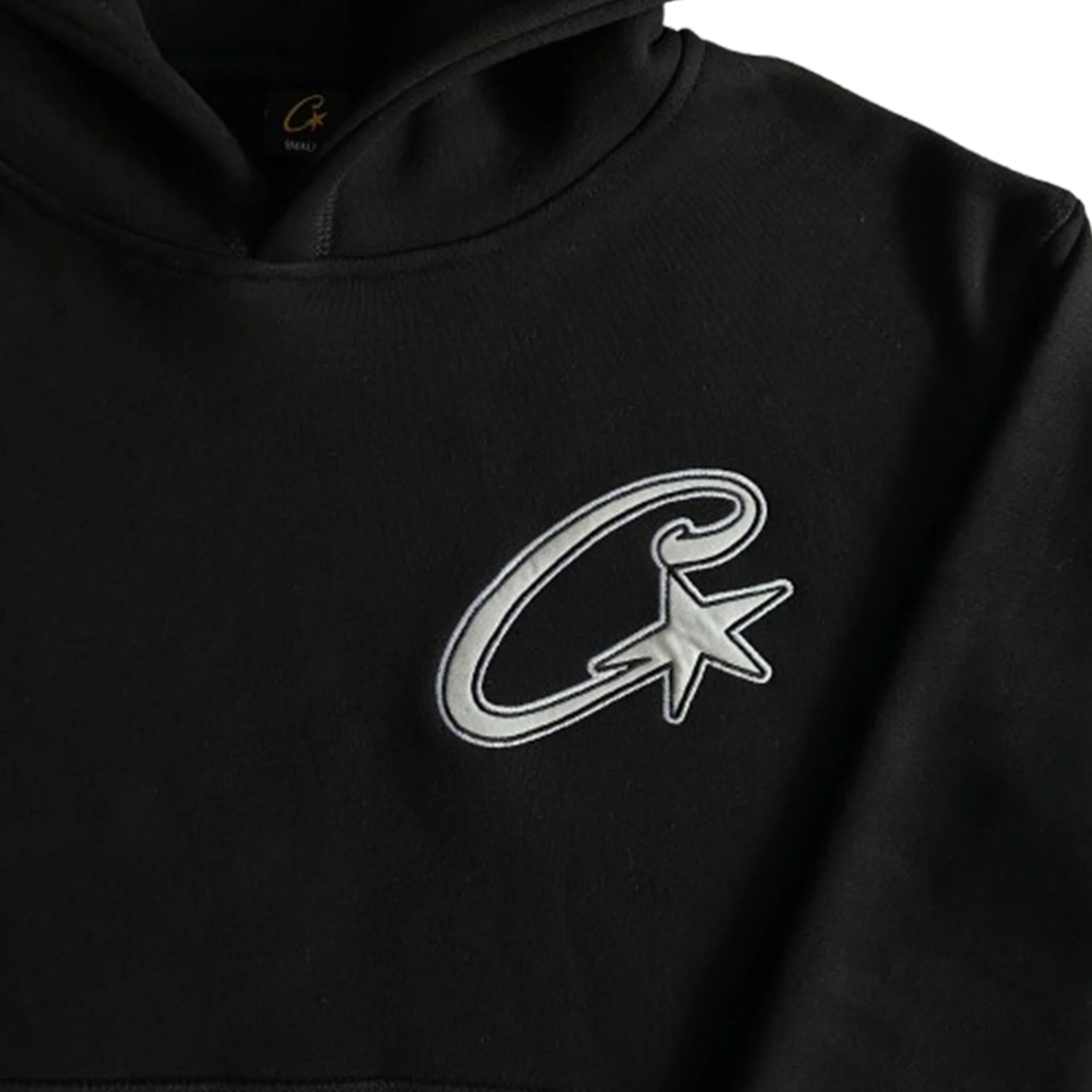 CORTEIZ SATIN C STAR APPLIQUE TRACKSUIT (BLACK)