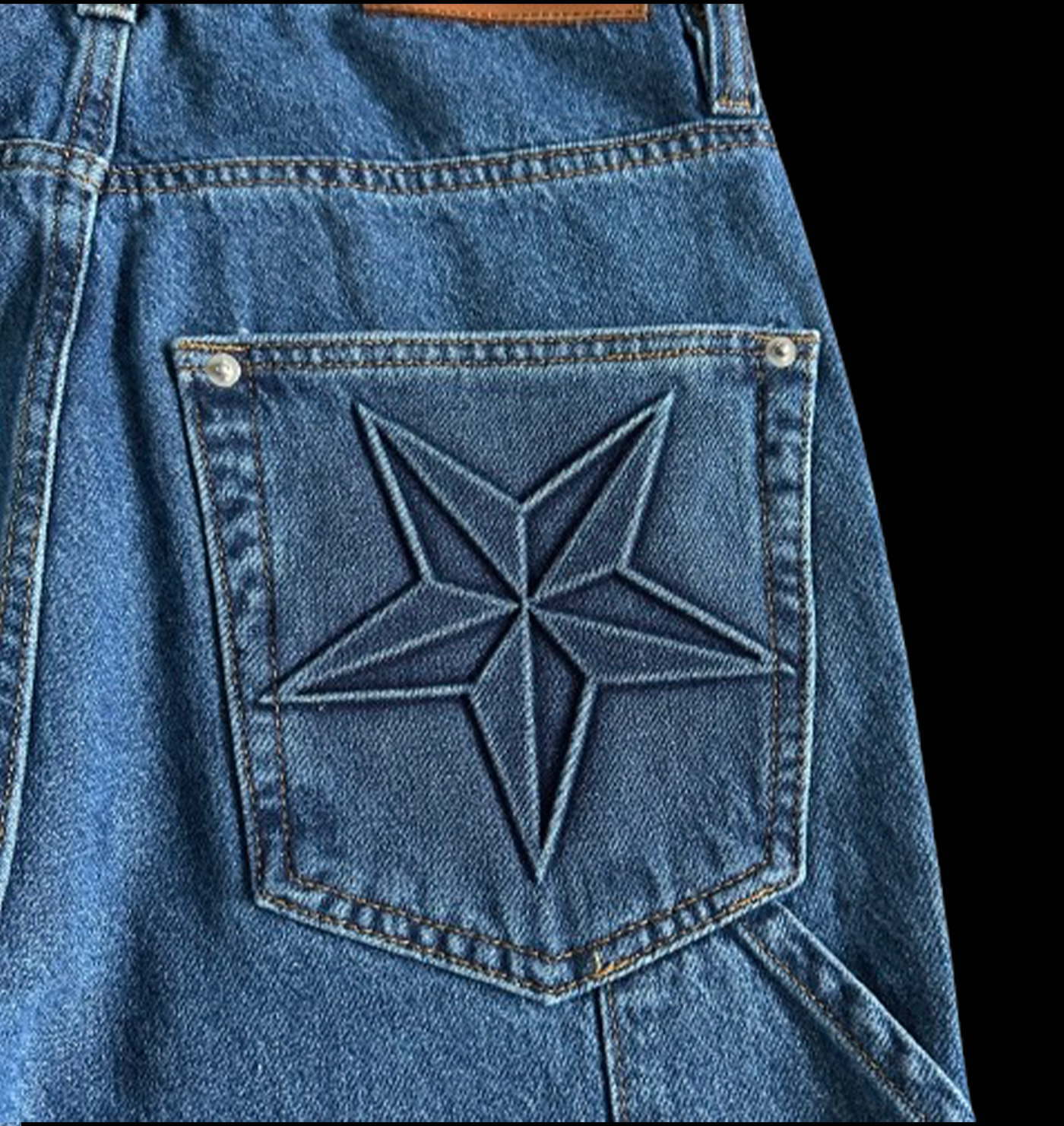 CORTEIZ EMBOSSED C-STAR DENIM WORK PANT (BLUE)