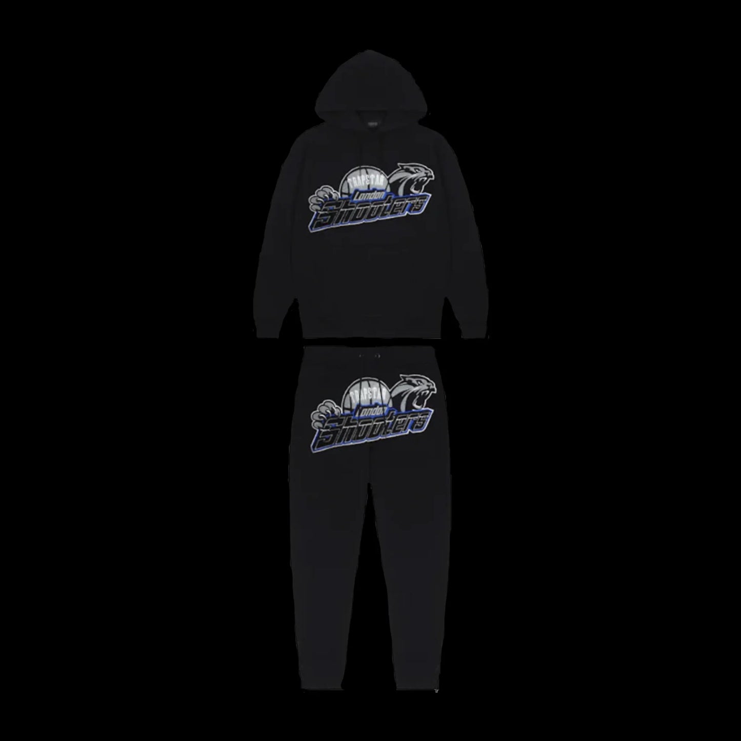 TRAPSTAR SHOOTERS 2.0 HOODIE TRACKSUIT - (BLACK/BLUE)