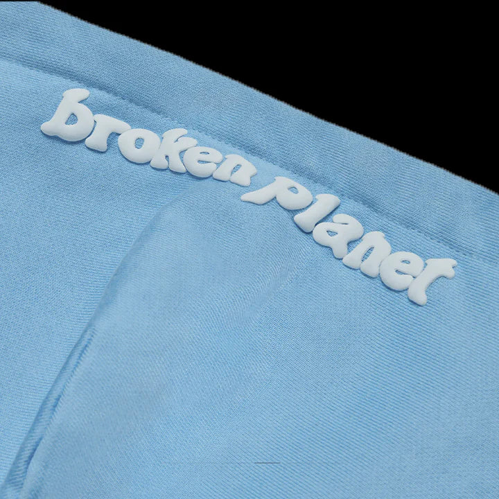 BROKEN PLANET OUTER SPACE -ZIP UP HOODIE (LIGHT BLUE)