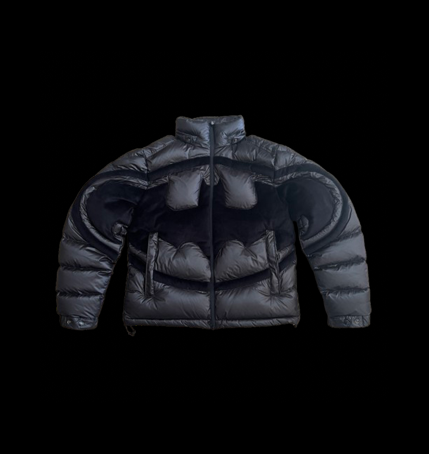 MONCLER SOLANDER BATMAN HOODED SHORT DOWN JACKET