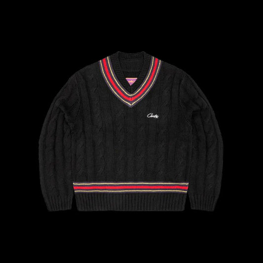 CORTEIZ WIMBELDON KNIT SWEATER - (BLACK)