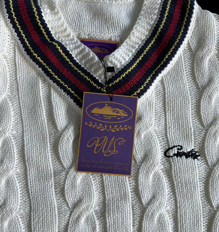 CORTEIZ WIMBELDON KNIT SWEATER (WHITE)