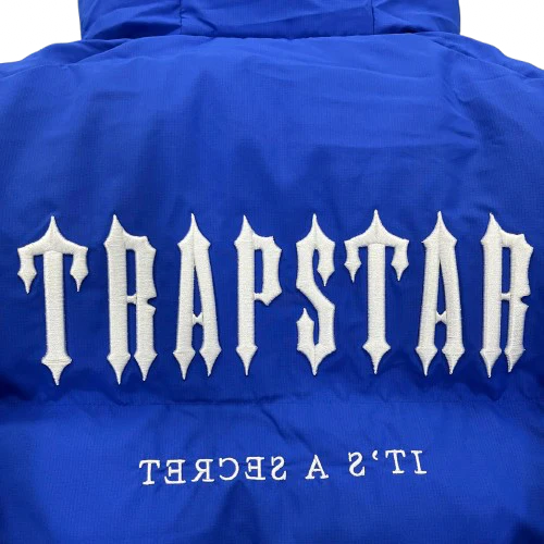 TRAPSTAR DECODED HOODED PUFFER 2.0-(DAZZLING BLUE)