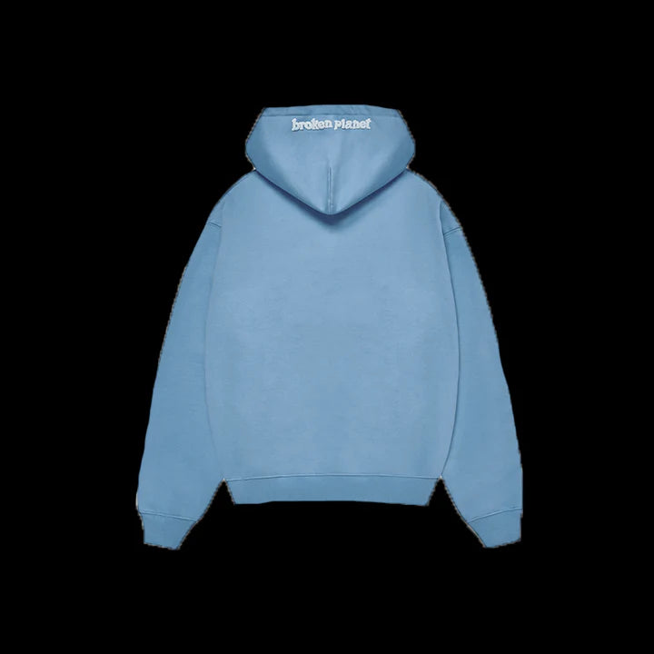 BROKEN PLANET OUTER SPACE -ZIP UP HOODIE (LIGHT BLUE)