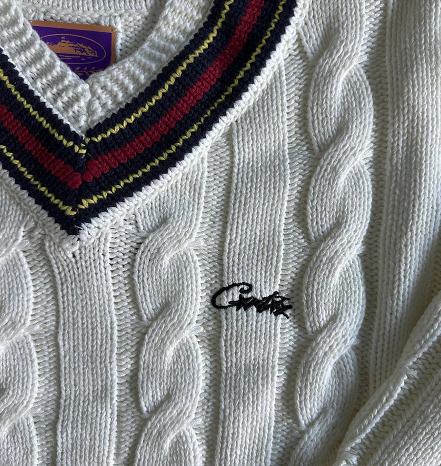 CORTEIZ WIMBELDON KNIT SWEATER (WHITE)