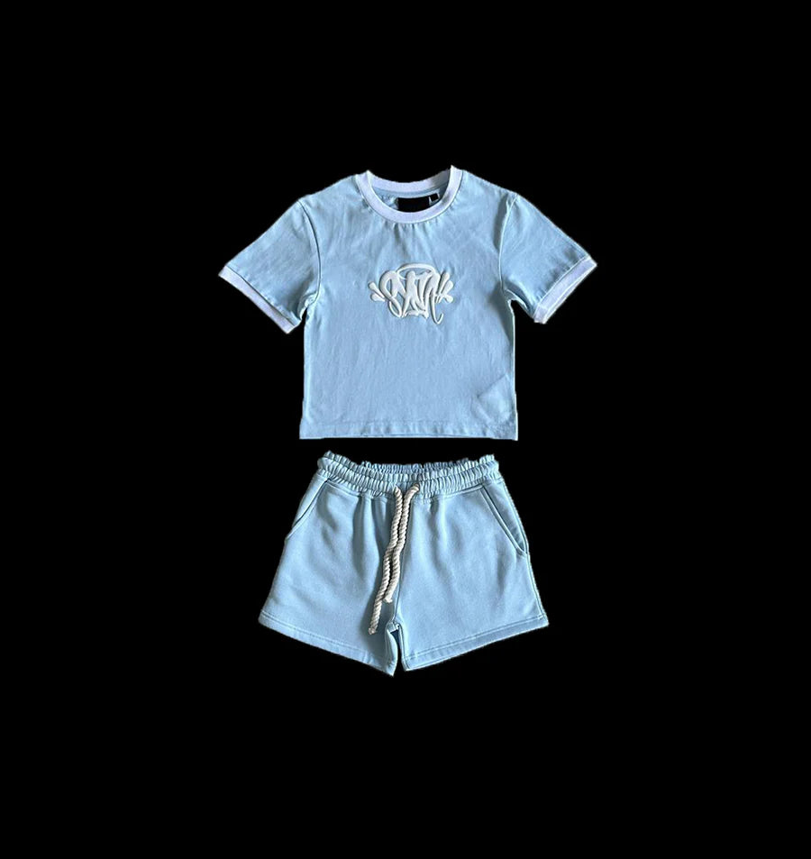 SYNAWORLD SHORT SET WOMEN - (BLUE)