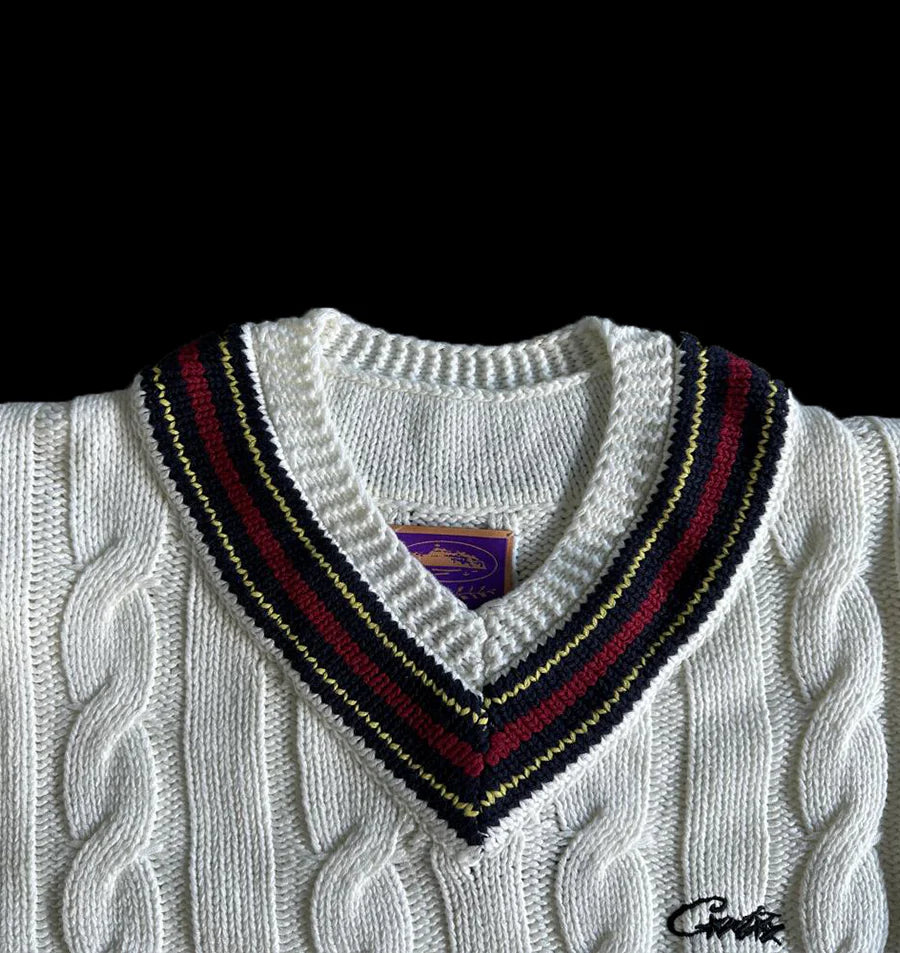 CORTEIZ WIMBELDON KNIT SWEATER (WHITE)