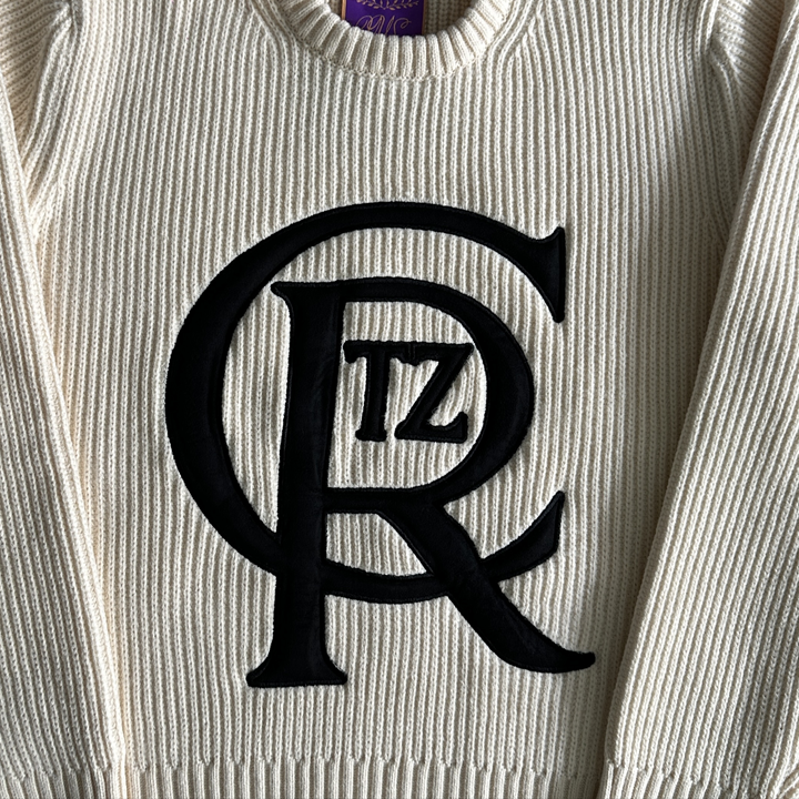 CORTEIZ CREST KNIT SWEATER (OFF WHITE)