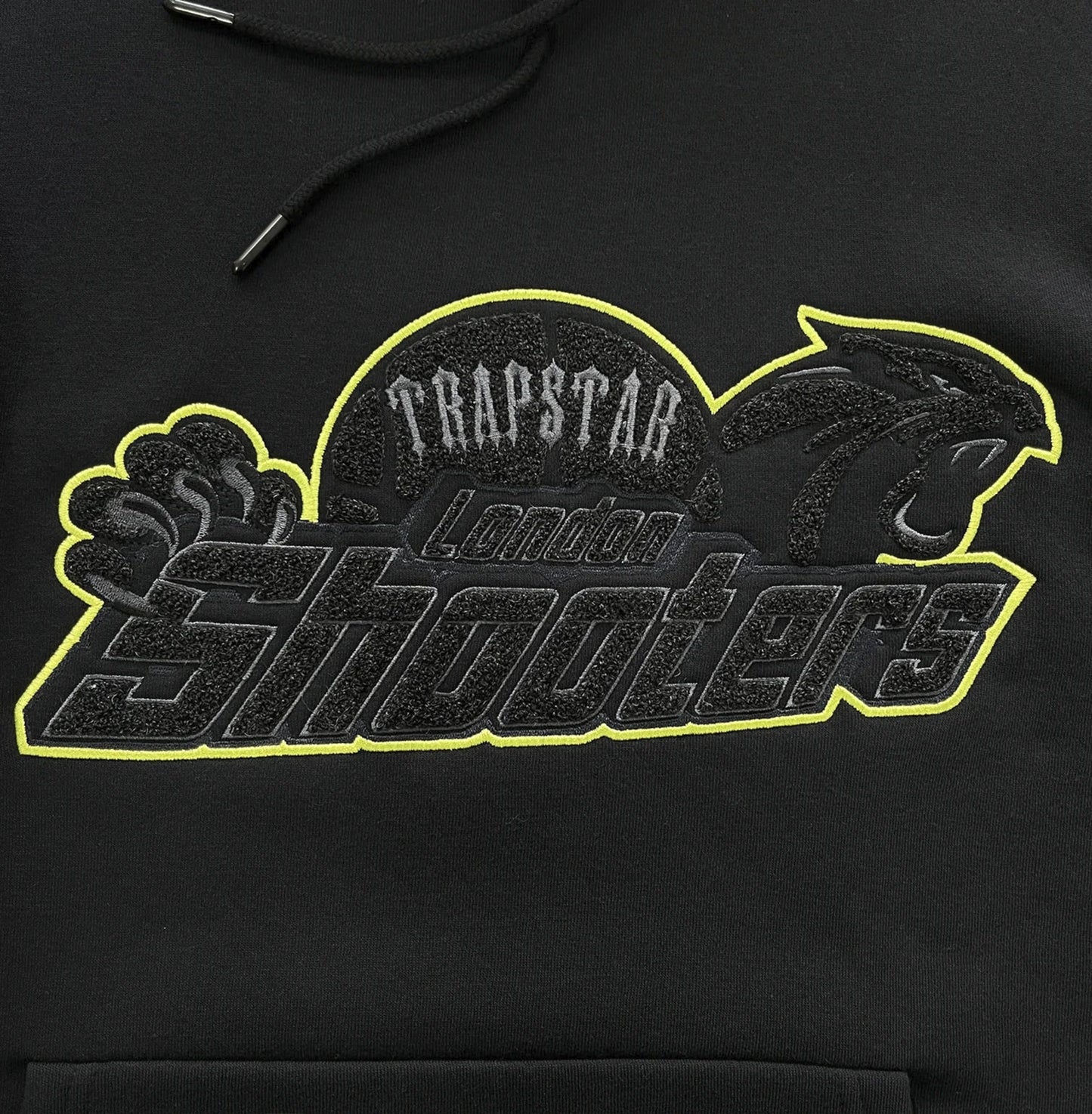 TRAPSTAR SHOOTERS HOODIE TRACKSUIT - (BLACK/LIME)