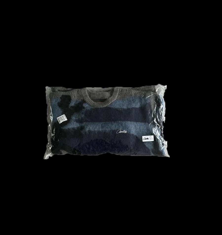 CORTEIZ MOHAIR KNIT SWEATER - (OCEAN CAMO)