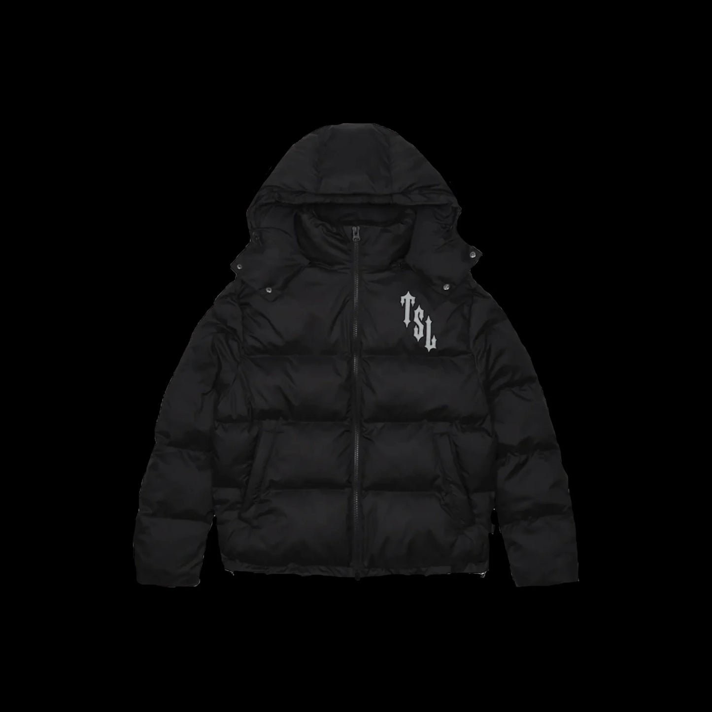 TRAPSTAR SHOOTERS HOODED PUFFER JACKET - (BLACK/REFLECTIVE)